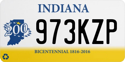 IN license plate 973KZP