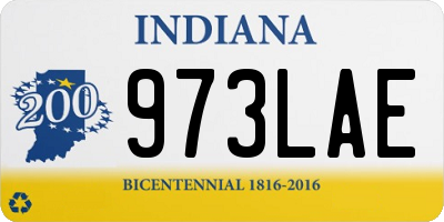 IN license plate 973LAE