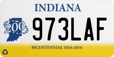 IN license plate 973LAF