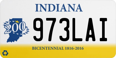 IN license plate 973LAI