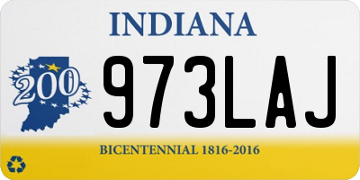 IN license plate 973LAJ