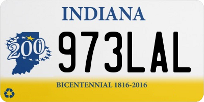 IN license plate 973LAL