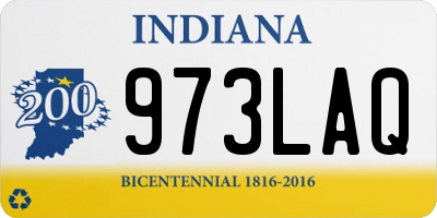 IN license plate 973LAQ