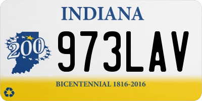 IN license plate 973LAV