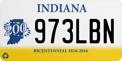 IN license plate 973LBN