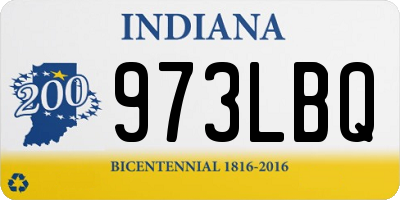 IN license plate 973LBQ