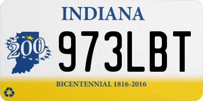 IN license plate 973LBT