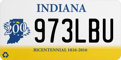 IN license plate 973LBU