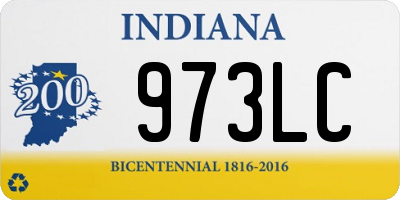 IN license plate 973LC