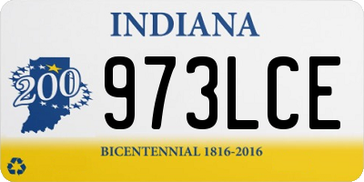 IN license plate 973LCE