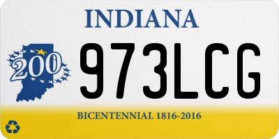 IN license plate 973LCG