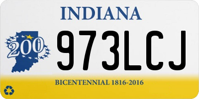IN license plate 973LCJ