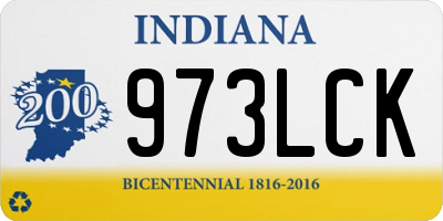 IN license plate 973LCK