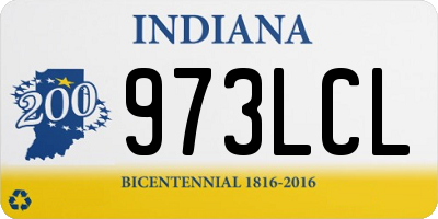 IN license plate 973LCL