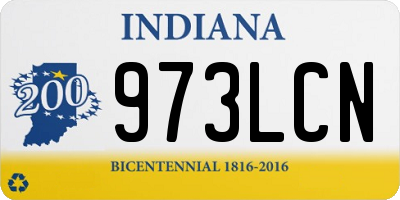 IN license plate 973LCN