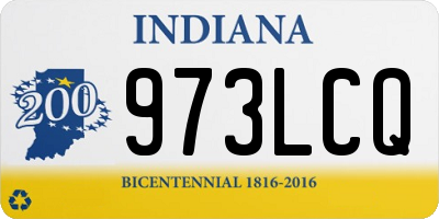 IN license plate 973LCQ