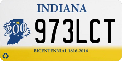IN license plate 973LCT