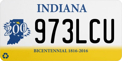 IN license plate 973LCU