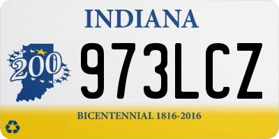 IN license plate 973LCZ