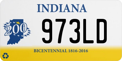 IN license plate 973LD
