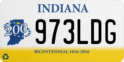 IN license plate 973LDG