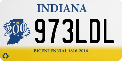 IN license plate 973LDL