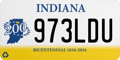 IN license plate 973LDU