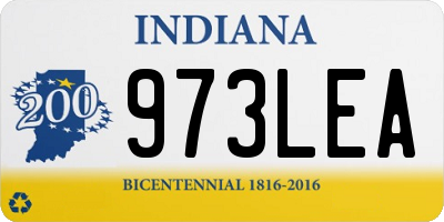 IN license plate 973LEA