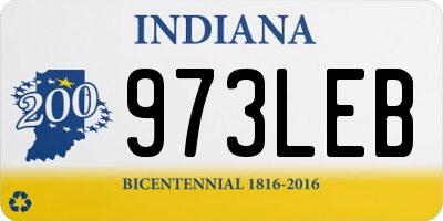 IN license plate 973LEB
