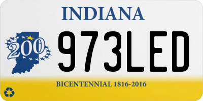 IN license plate 973LED