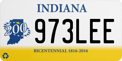 IN license plate 973LEE