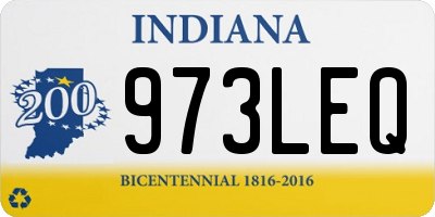 IN license plate 973LEQ