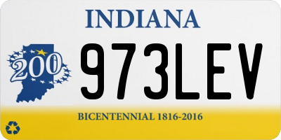 IN license plate 973LEV
