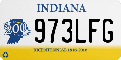 IN license plate 973LFG