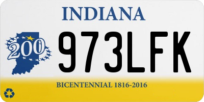 IN license plate 973LFK