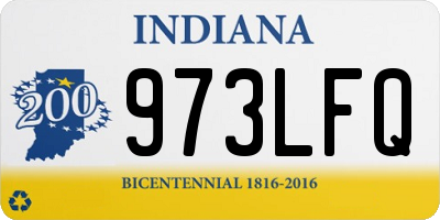 IN license plate 973LFQ