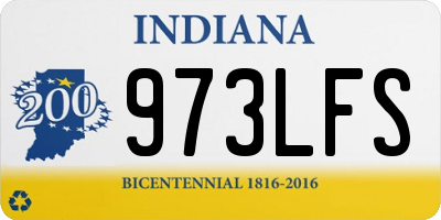 IN license plate 973LFS