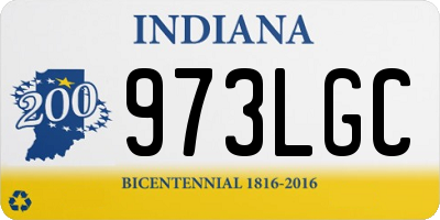 IN license plate 973LGC