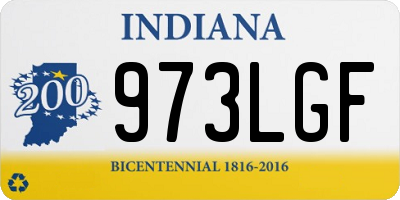 IN license plate 973LGF