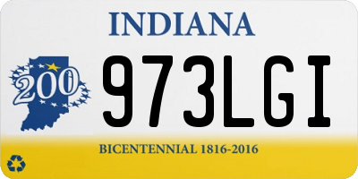 IN license plate 973LGI