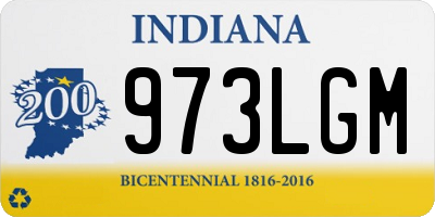 IN license plate 973LGM