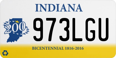 IN license plate 973LGU