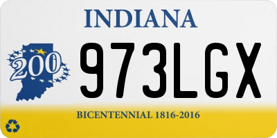 IN license plate 973LGX