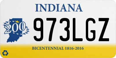 IN license plate 973LGZ