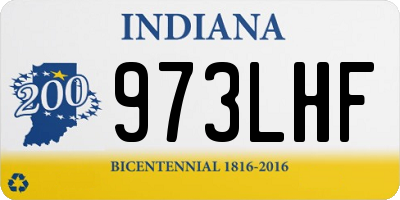 IN license plate 973LHF