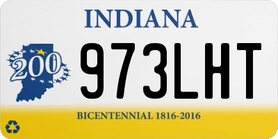 IN license plate 973LHT