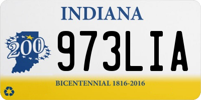 IN license plate 973LIA