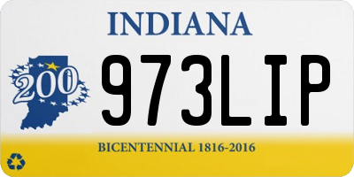 IN license plate 973LIP