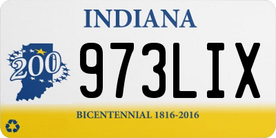IN license plate 973LIX