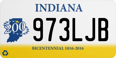 IN license plate 973LJB